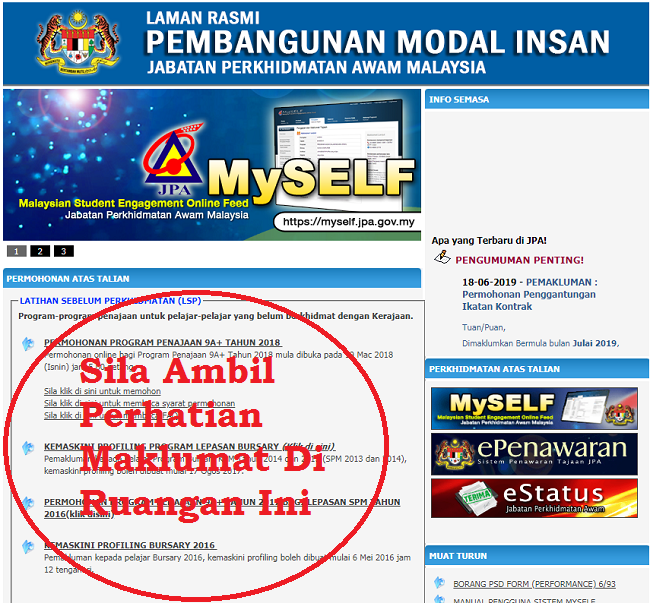 Biasiswa JPA Degree & Diploma: Permohonan Online - SEMAKAN MY