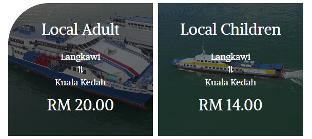 Harga tiket ferry ke Langkawi dari jetty Kuala Kedah
