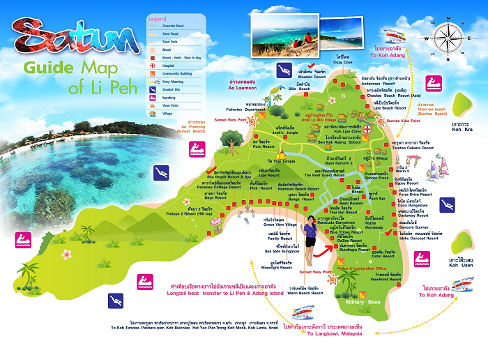 Map of Koh Lipe for tourist